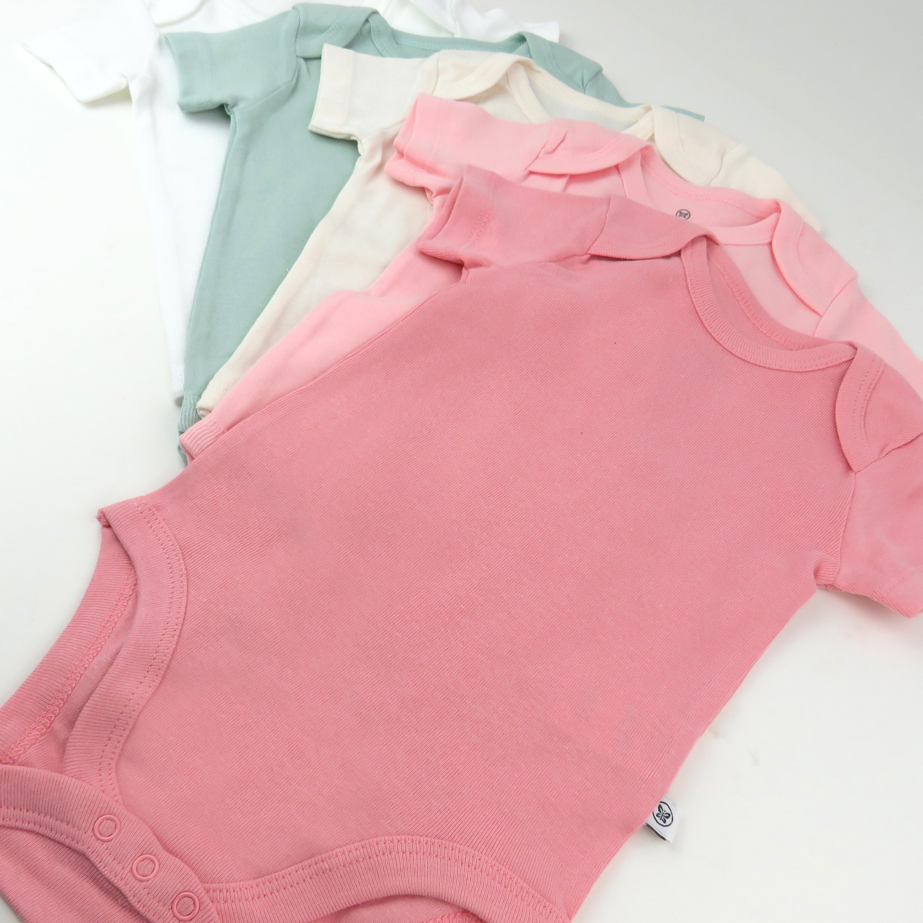 5-Pack Organic Cotton Short Sleeve Bodysuits