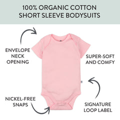 5-Pack Organic Cotton Short Sleeve Bodysuits