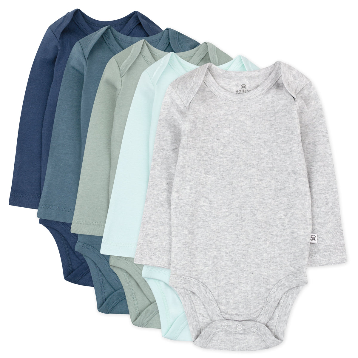 5-Pack Organic Cotton Long Sleeve Bodysuits