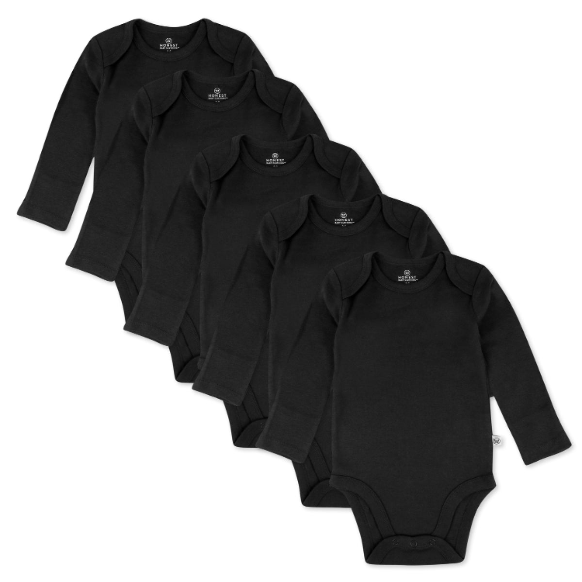 5-Pack Organic Cotton Long Sleeve Bodysuits