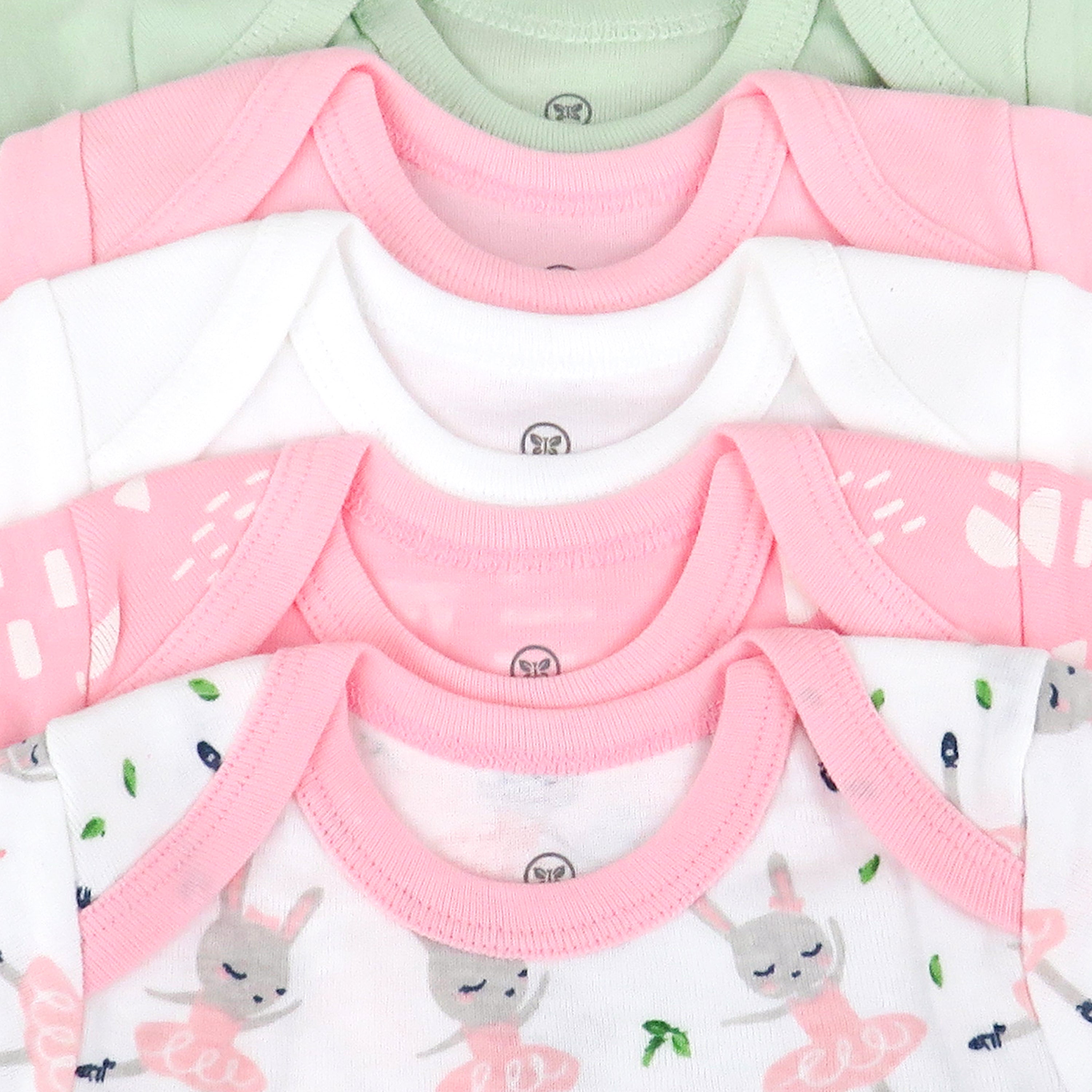 5-Pack Organic Cotton Long Sleeve Bodysuits