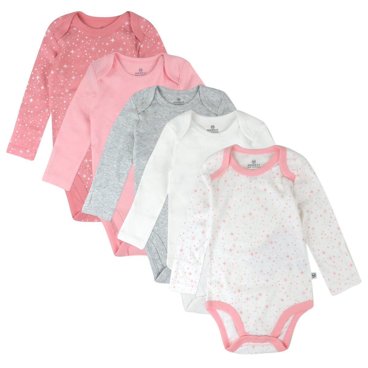 5-Pack Organic Cotton Long Sleeve Bodysuits