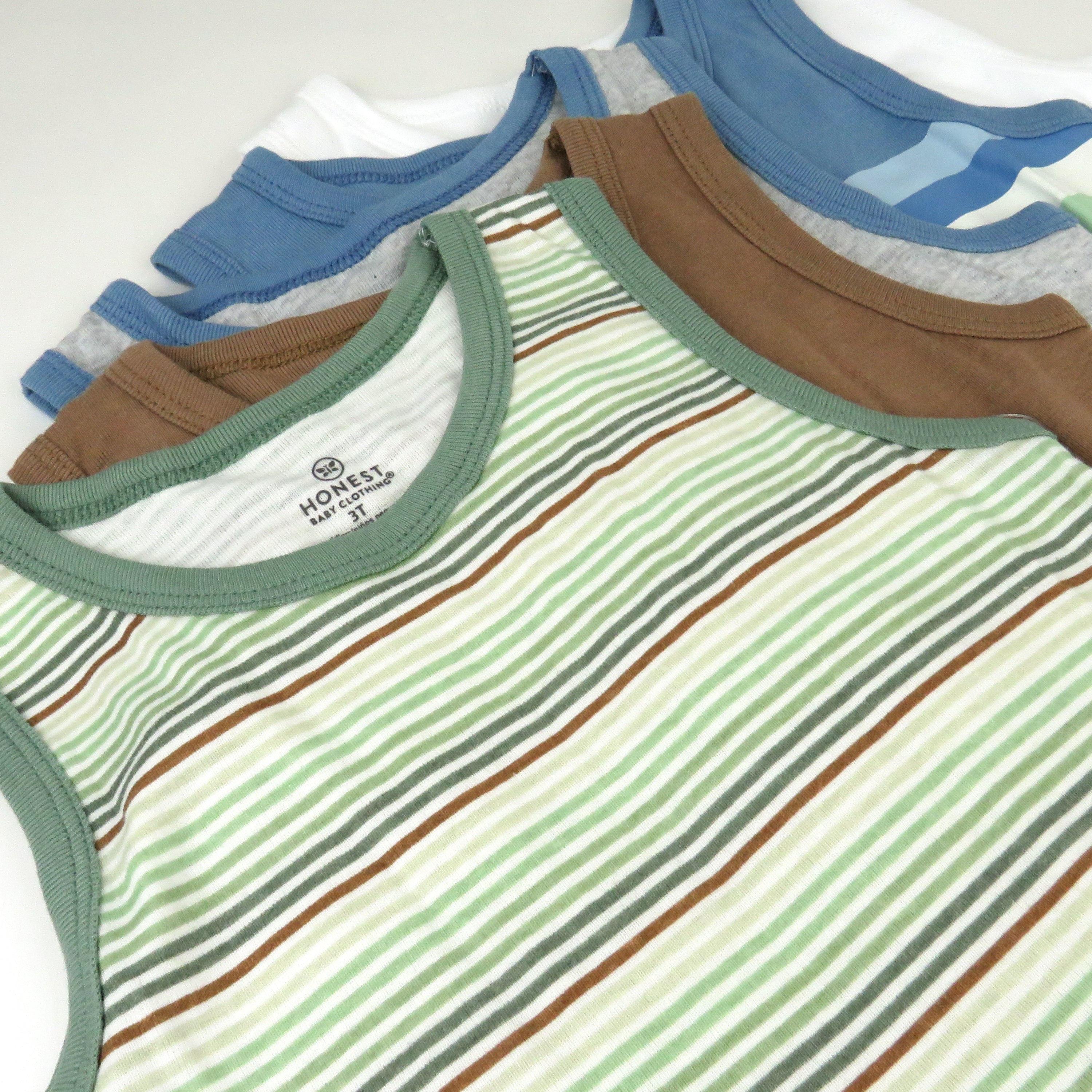 5-Pack Organic Cotton Sleeveless Muscle T-Shirts