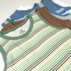 5-Pack Organic Cotton Sleeveless Muscle T-Shirts