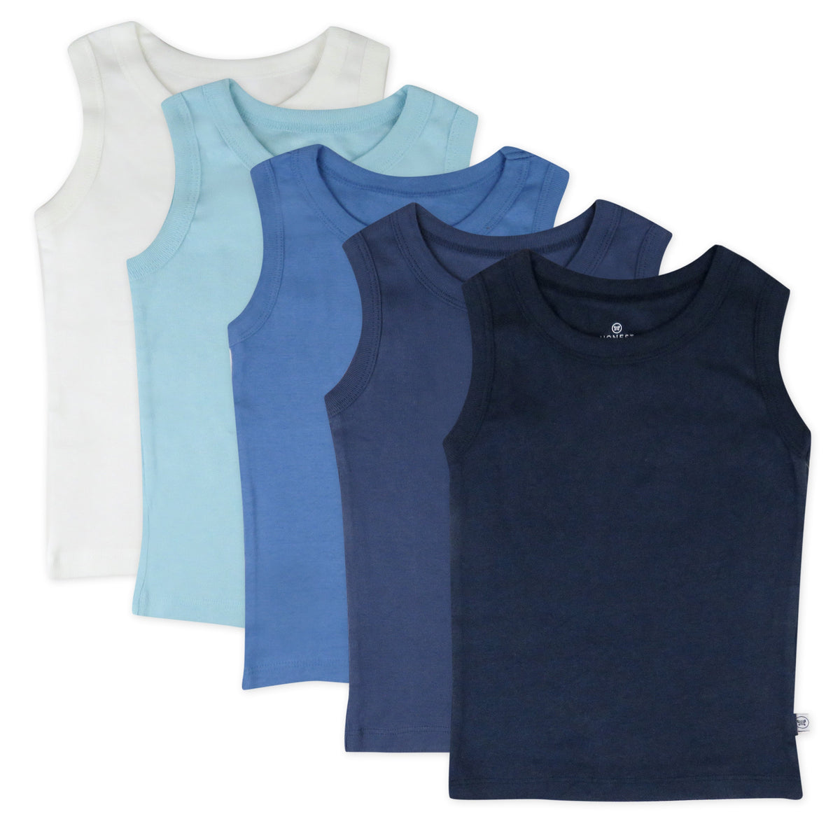 5-Pack Organic Cotton Sleeveless Muscle T-Shirts