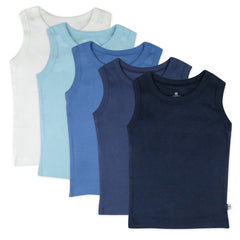 5-Pack Organic Cotton Sleeveless Muscle T-Shirts