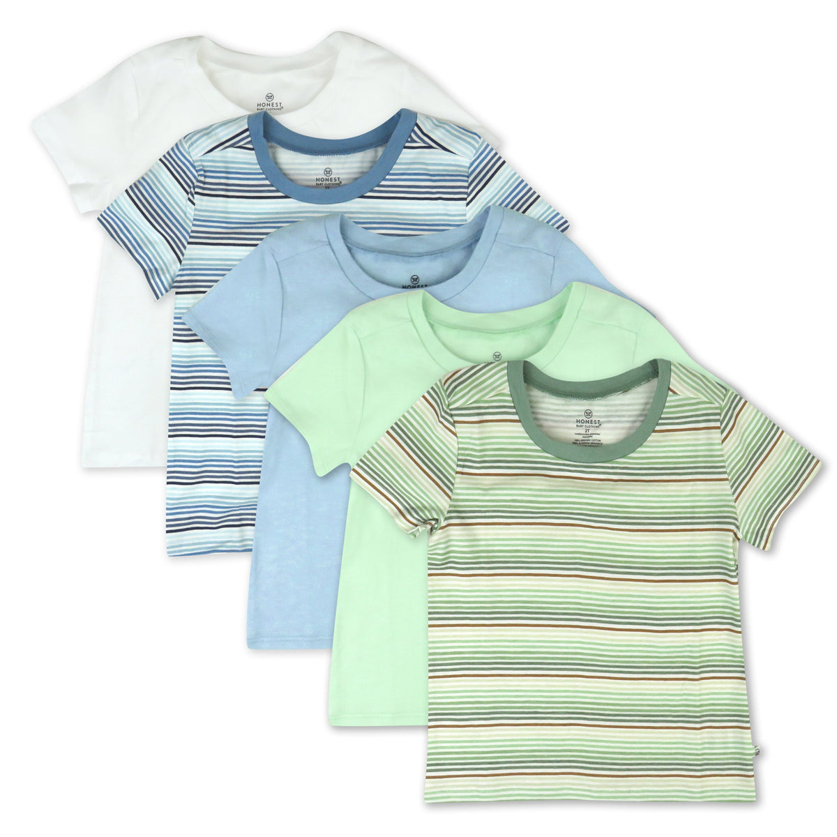 5-Pack Organic Cotton Short Sleeve T-Shirts