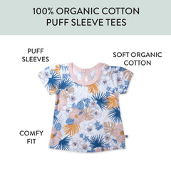 5-Pack Organic Cotton Girls' Short Sleeve T-Shirts