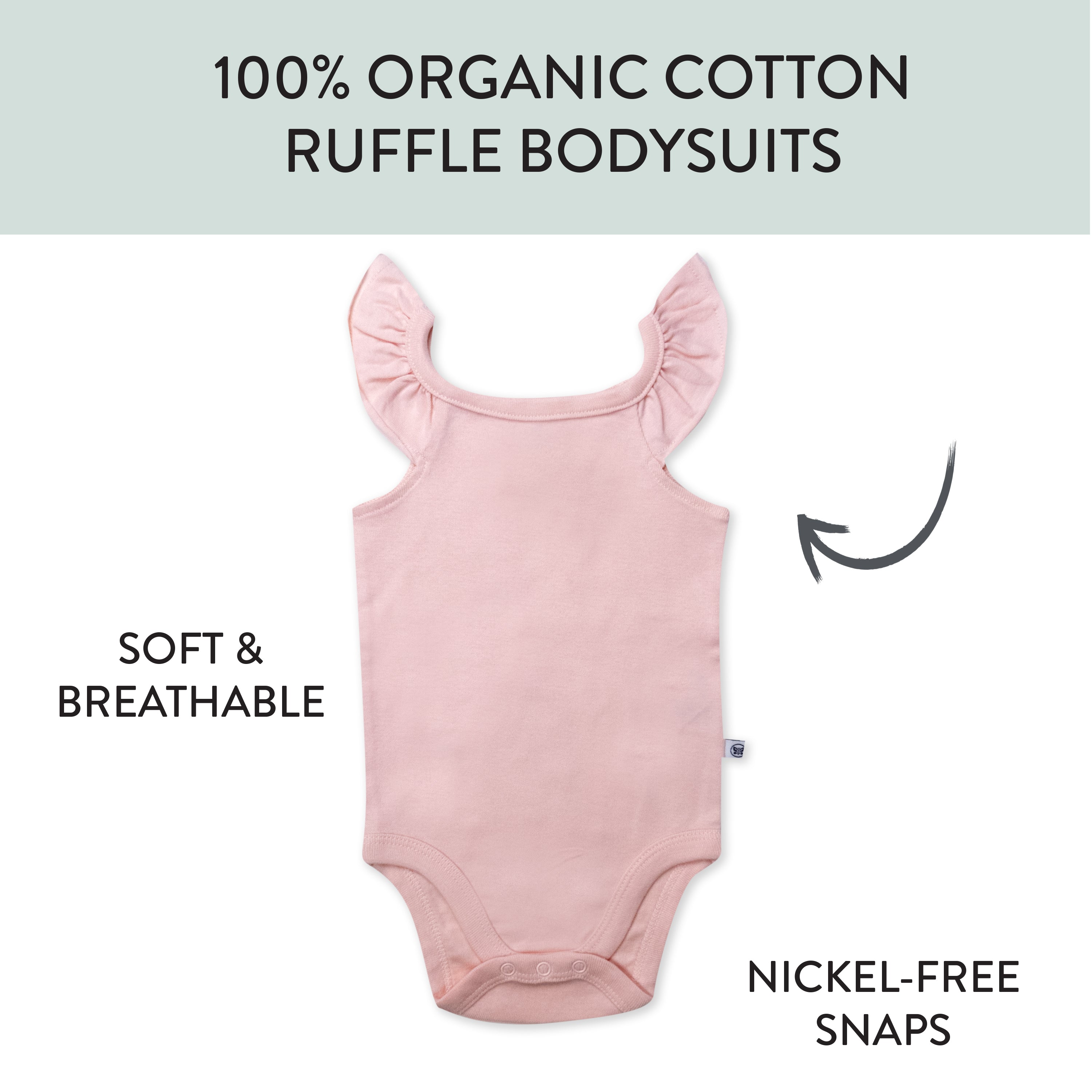 5-Pack Organic Cotton Short Sleeve Bodysuits