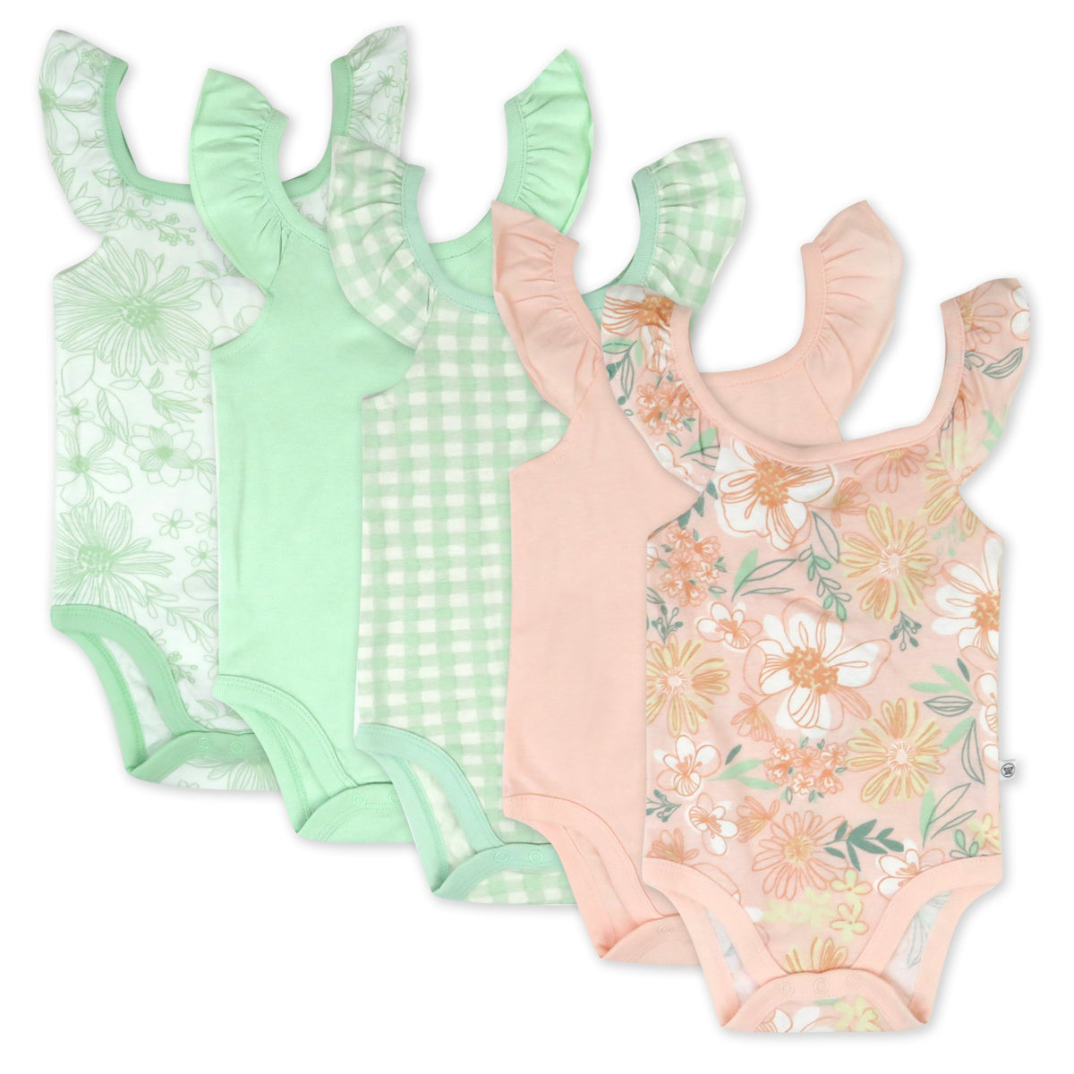 5-Pack Organic Cotton Sleeveless Bodysuits