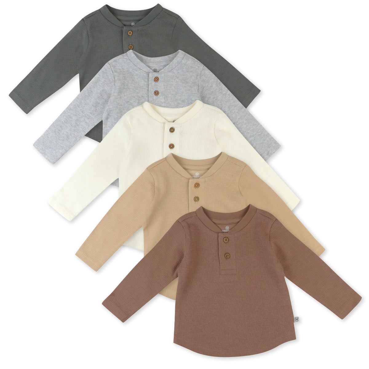 5-Pack Waffle Henley