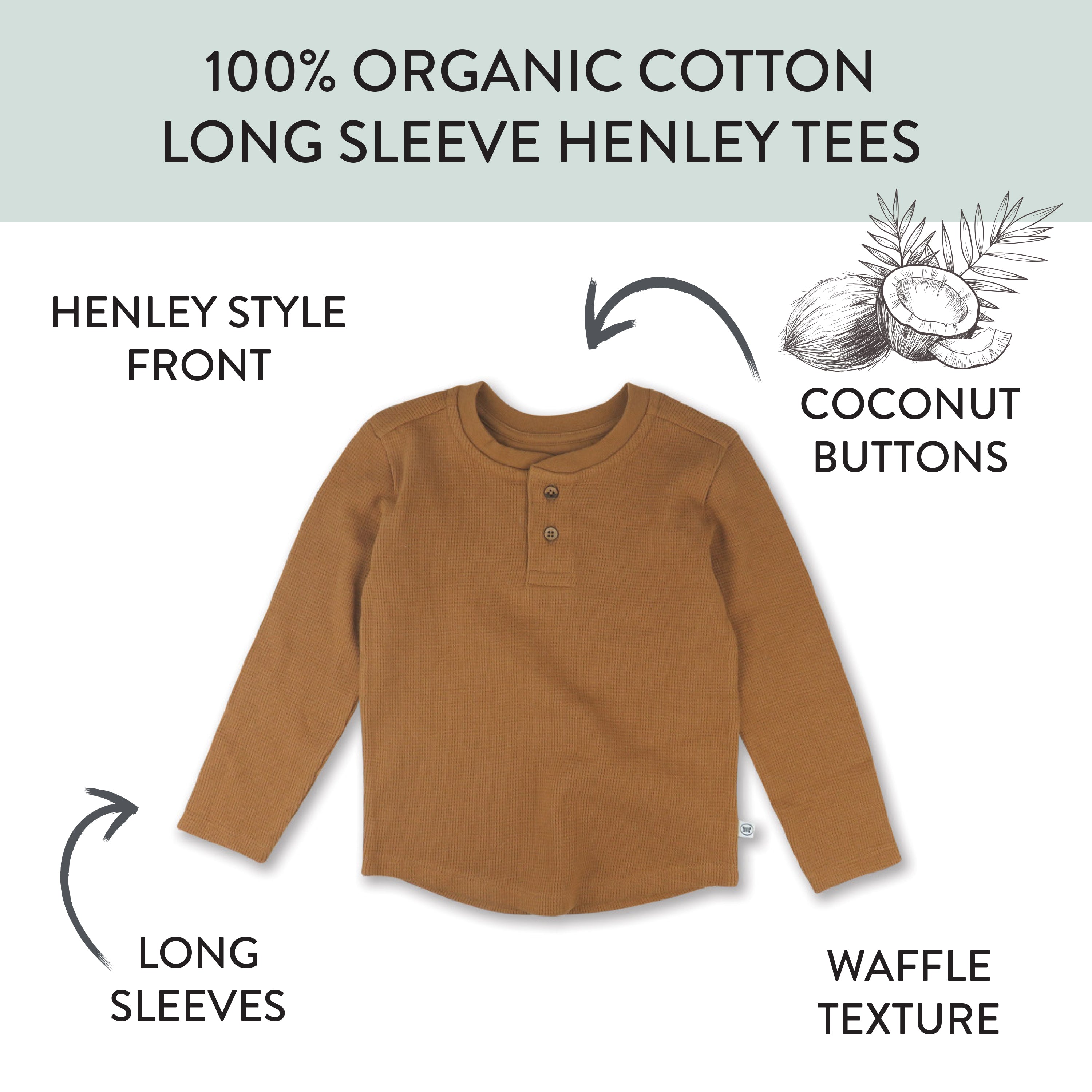 5-Pack Waffle Henley