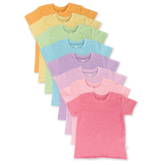 8-Pack Organic Cotton Short Sleeve T-Shirts