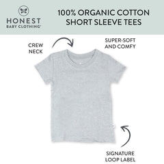 8-Pack Organic Cotton Short Sleeve T-Shirts