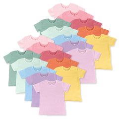 20-Pack Organic Cotton Short Sleeve T-Shirts Bundle