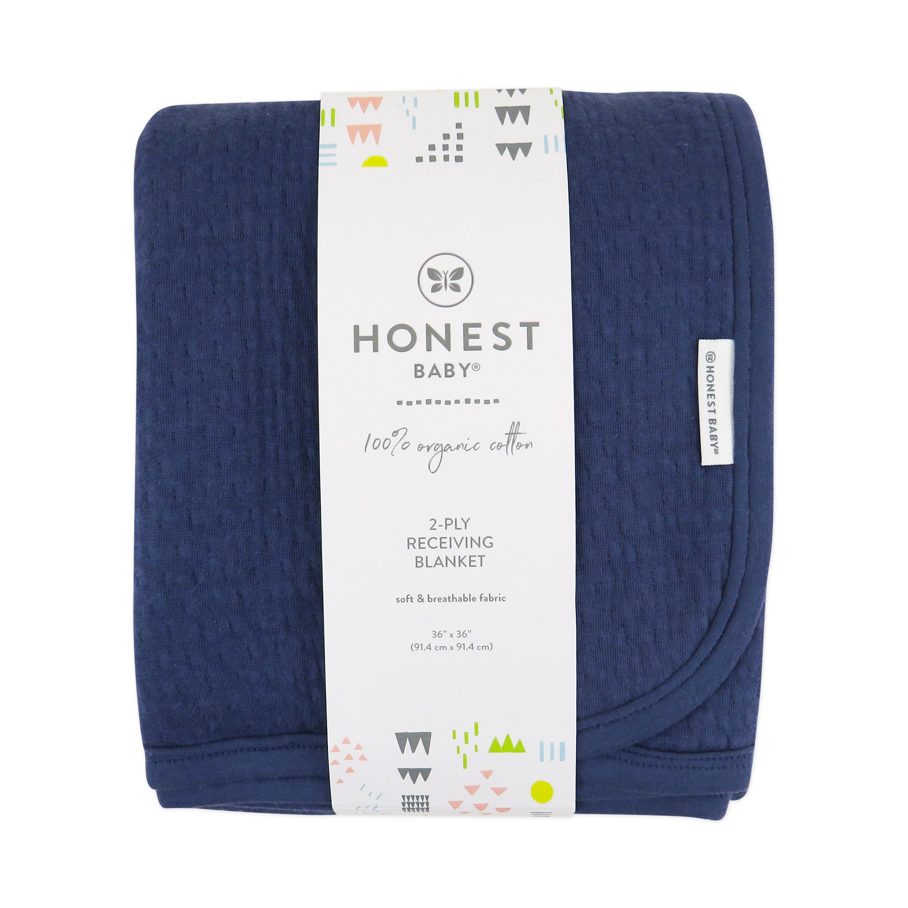 Organic Cotton Matelassé Reversible Receiving Blanket