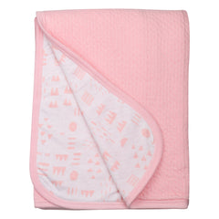 Organic Cotton Matelassé Reversible Receiving Blanket