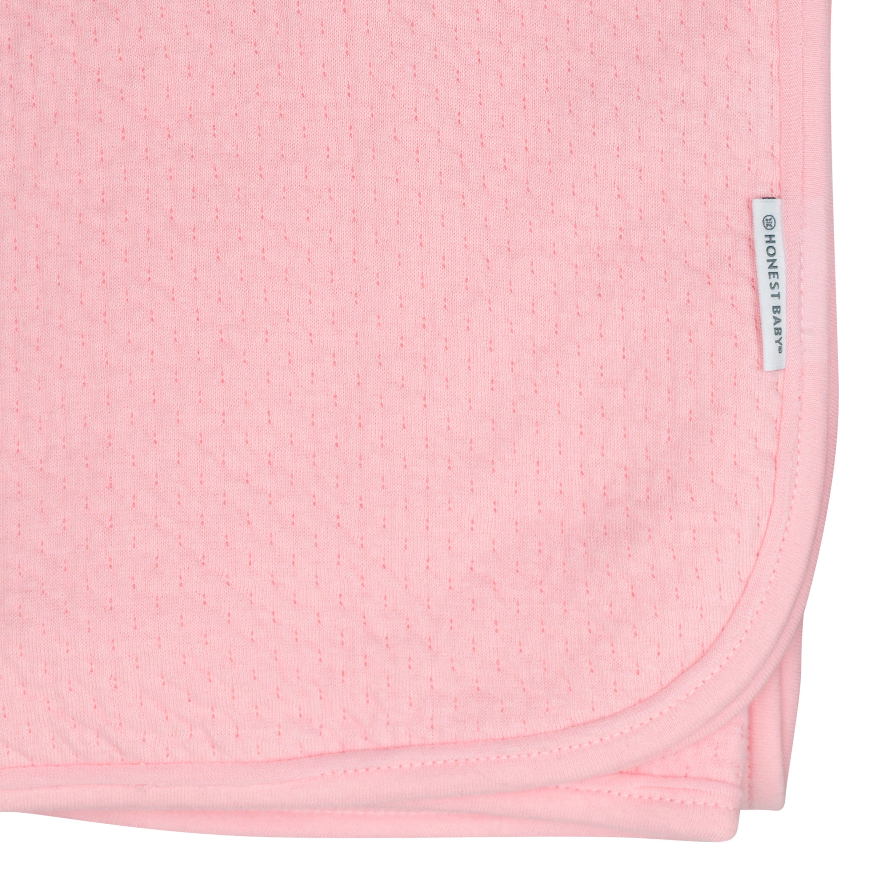 Organic Cotton Matelassé Reversible Receiving Blanket