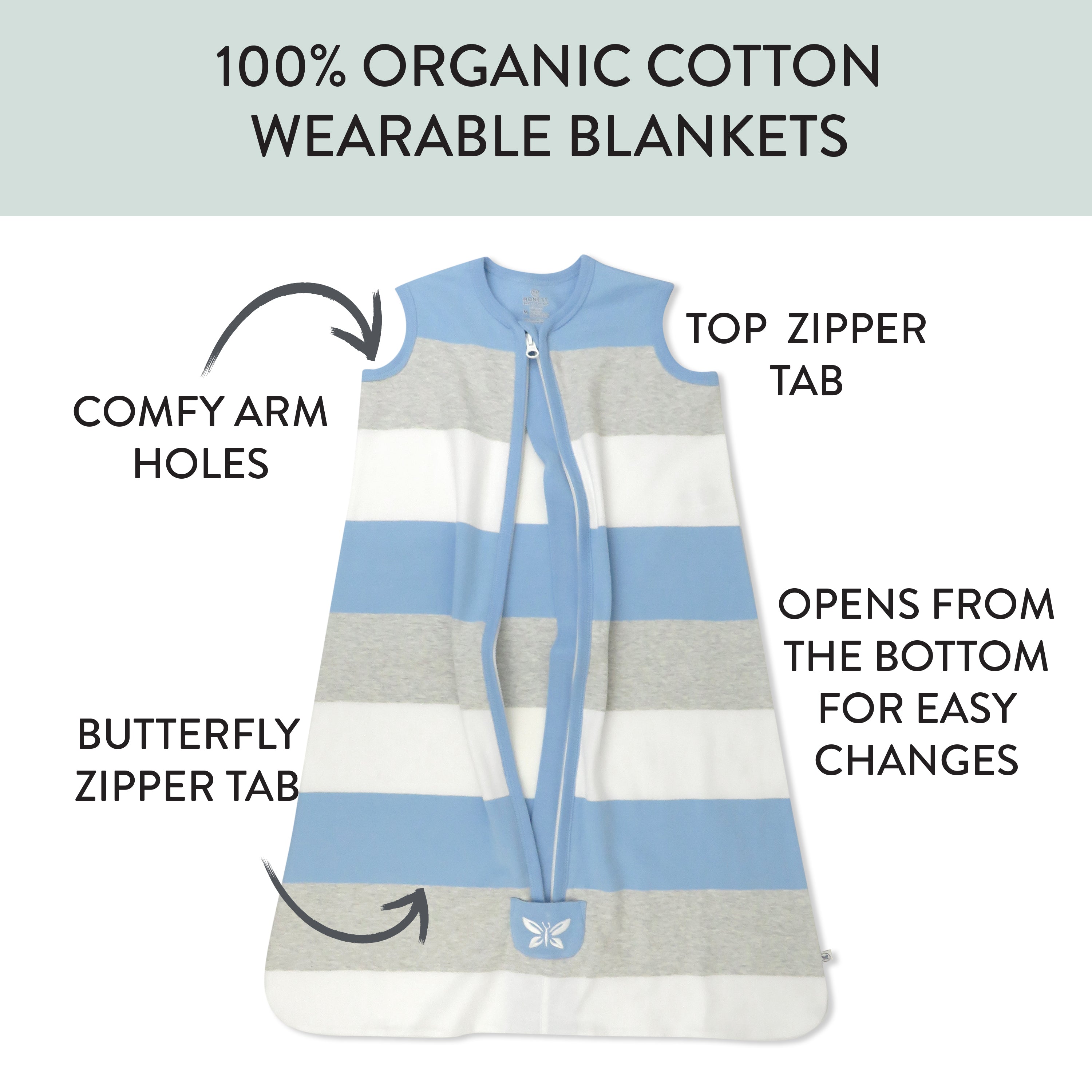 Organic Cotton Classic Wearable Blanket
