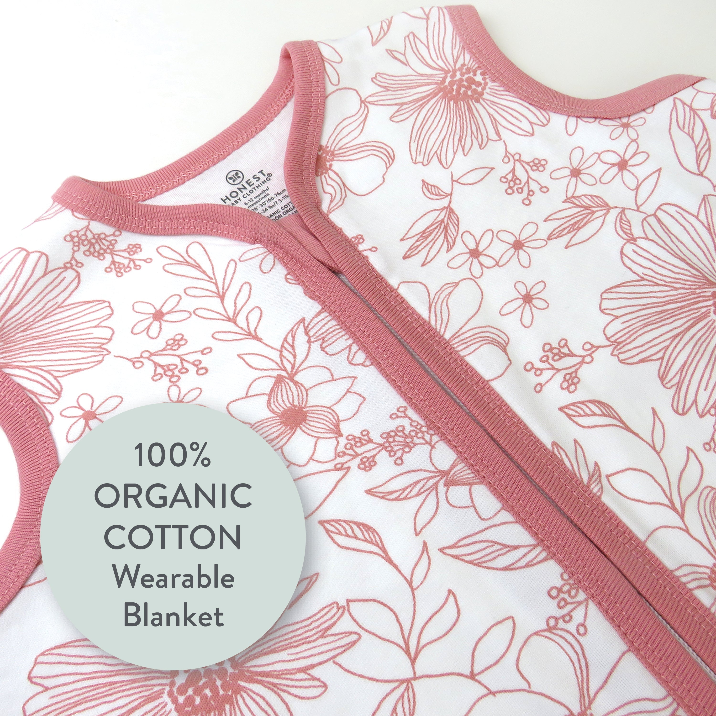 Organic Cotton Zip Front Wearable Blanket