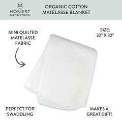 Organic Cotton Matelassé Receiving Blanket