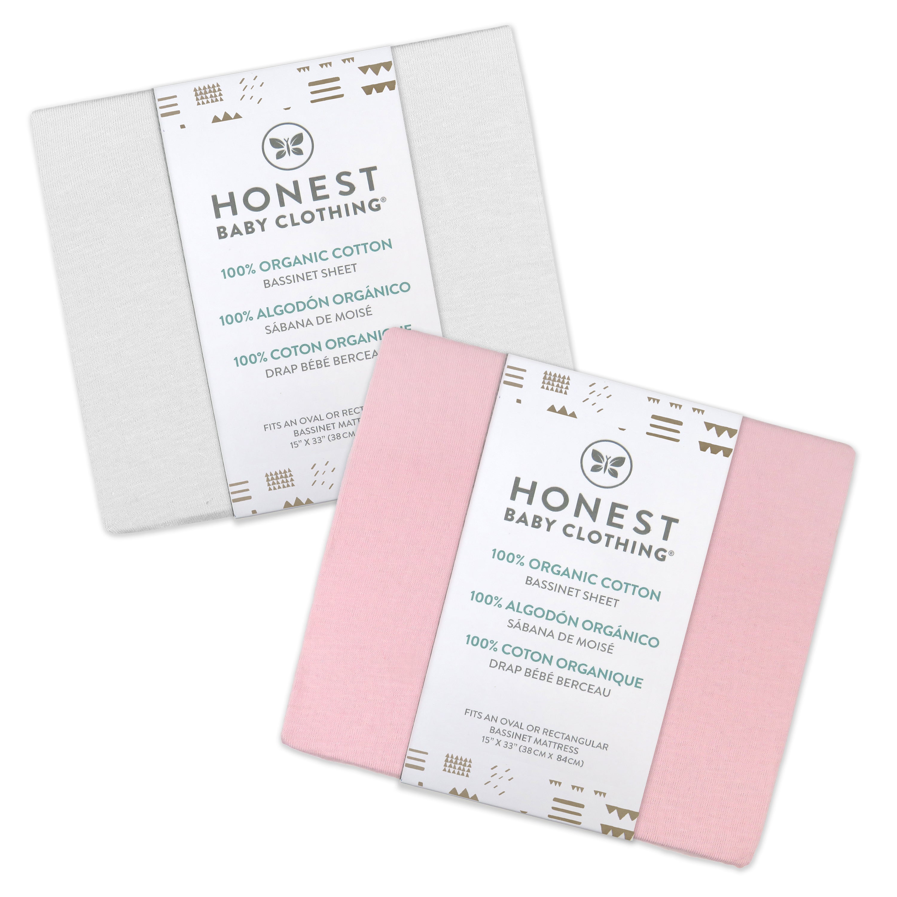 2-Pack Organic Cotton Bassinet Sheets