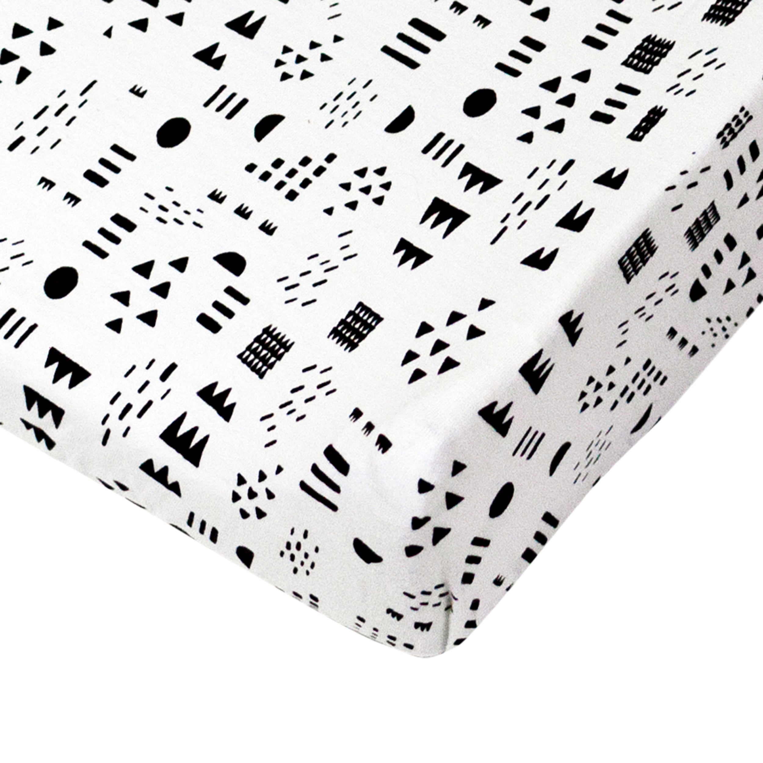 2-Piece Organic Cotton Printed & Terry Changing Pad Cover Set