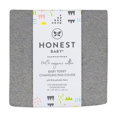 2-Piece Organic Cotton Printed & Terry Changing Pad Cover Set