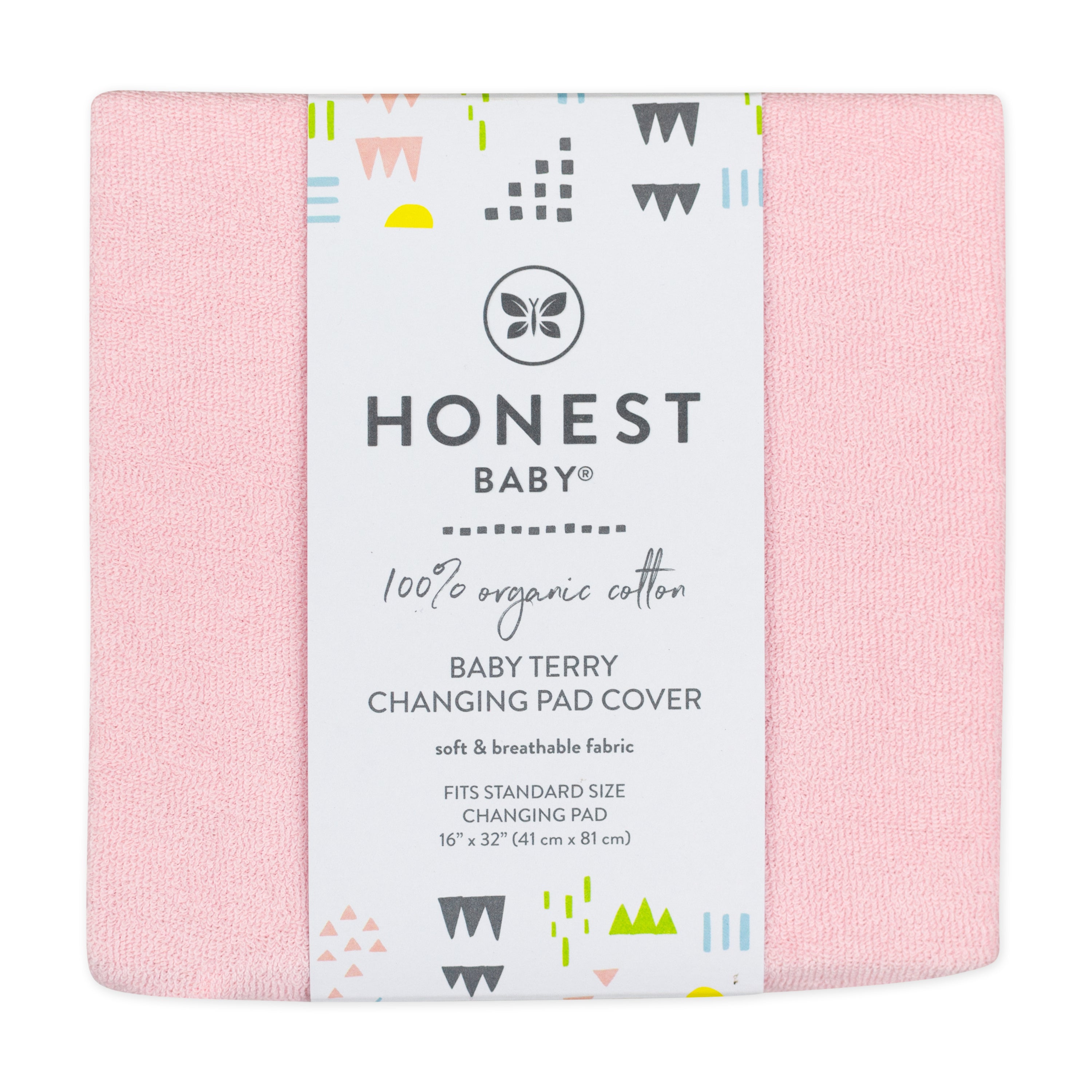 2-Piece Organic Cotton Printed & Terry Changing Pad Cover Set
