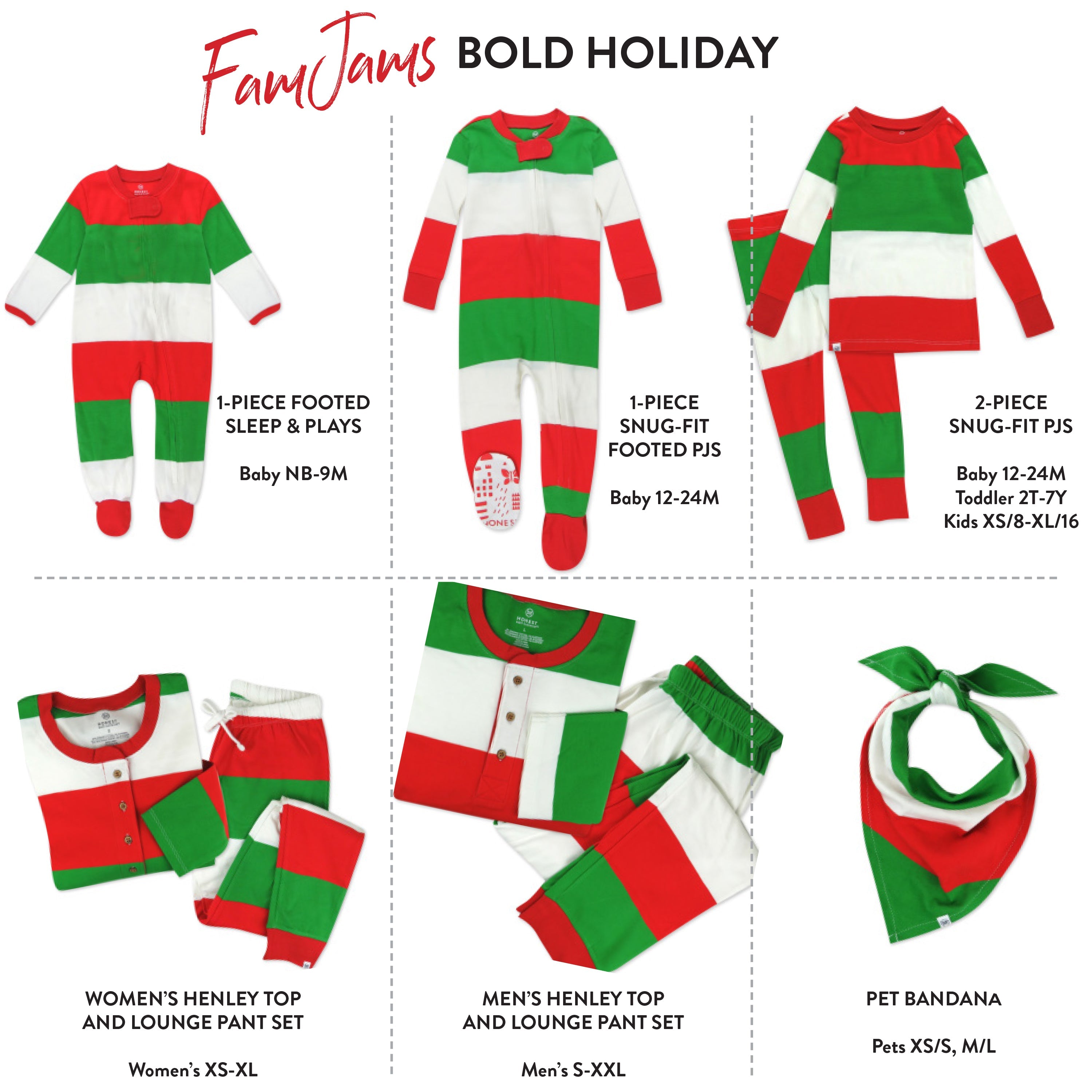 Organic Cotton Holiday Matching Family Pajamas