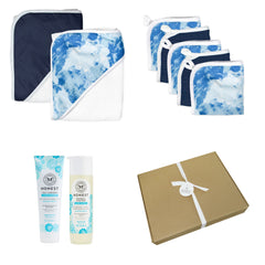 9-Piece BUBBLES & CUDDLES Organic Cotton Bath Gift Set