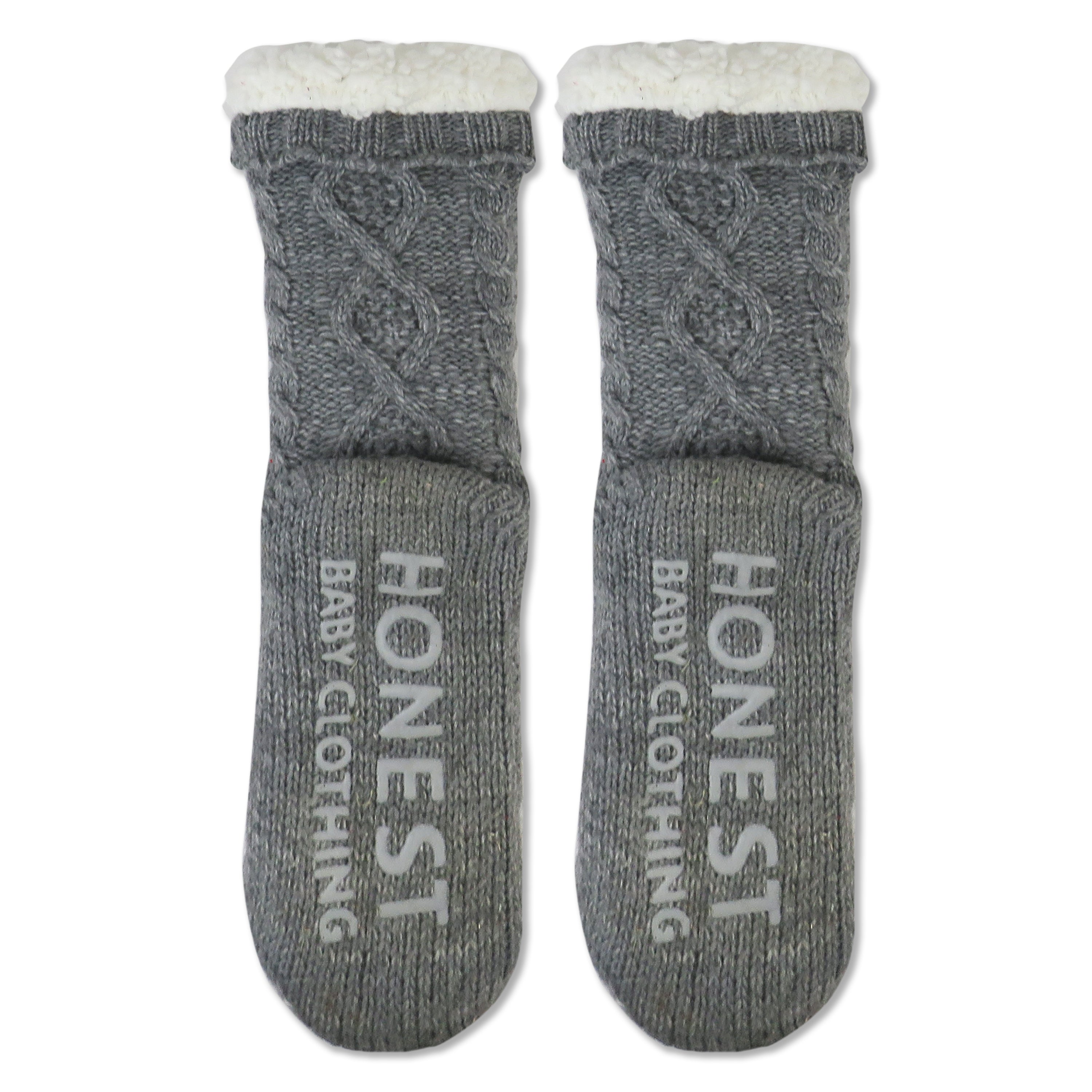 Sherpa Lined Cable Slipper Sock