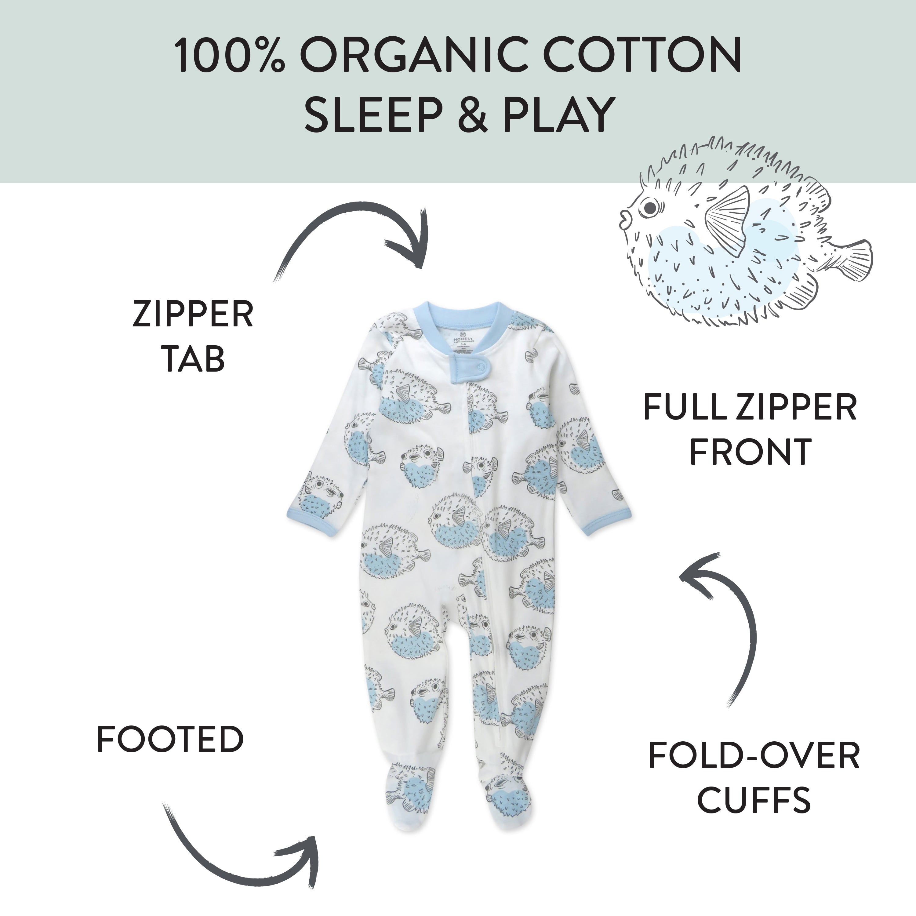 Organic Cotton Sleep & Plays