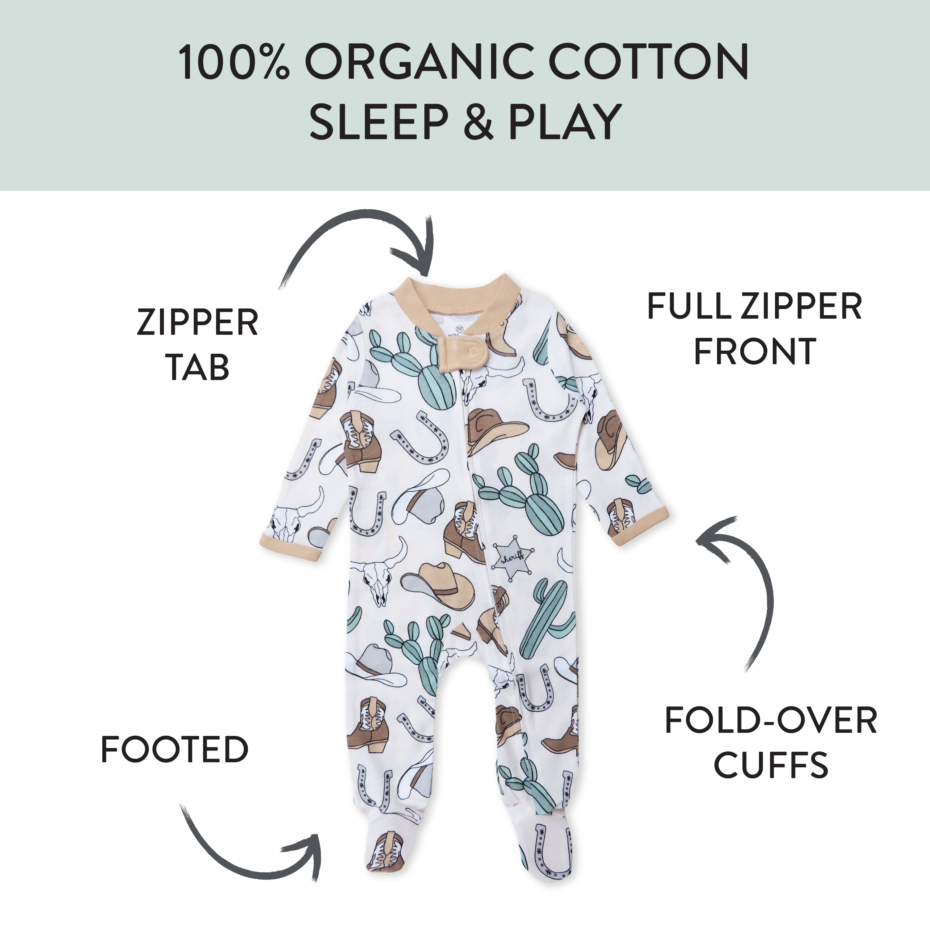 Organic Cotton Sleep & Plays