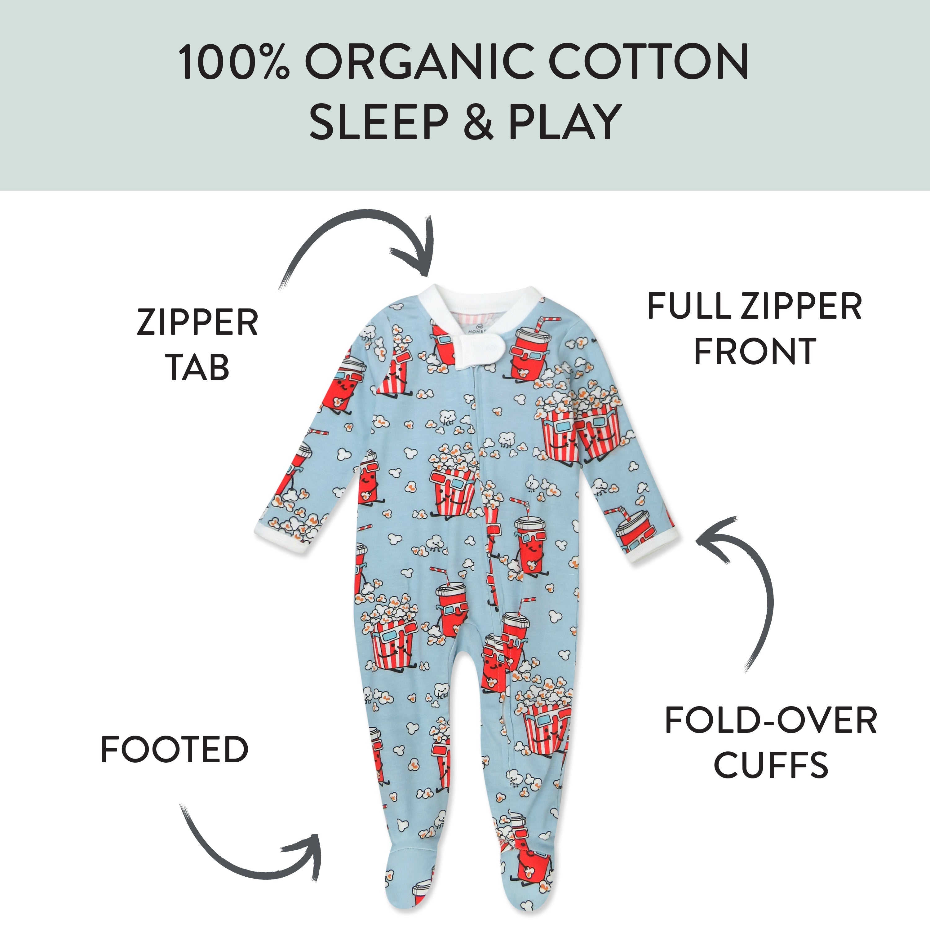 Organic Cotton Fun Foods Pajamas For Babies & Toddlers