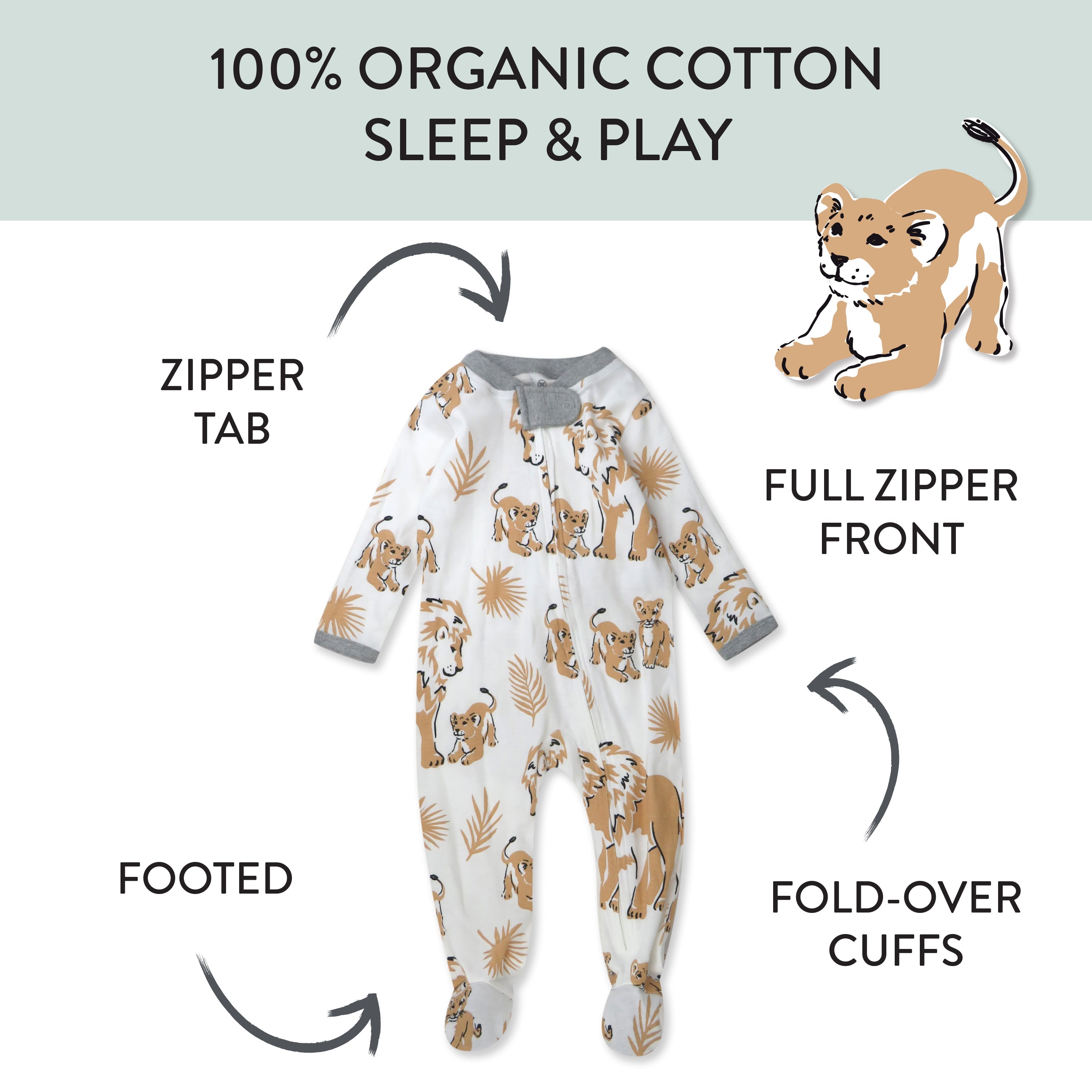 Organic Cotton Sleep & Plays