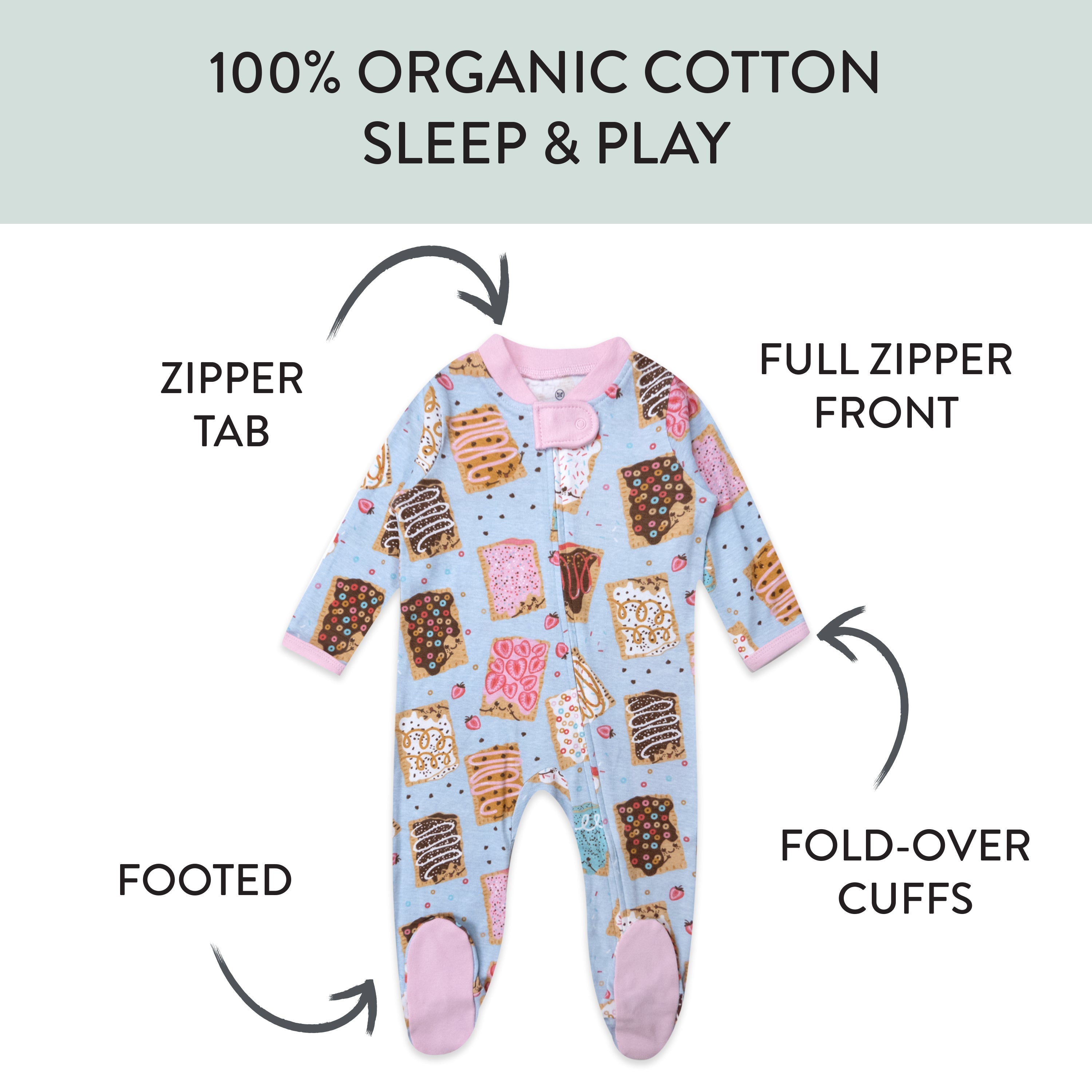 Organic Cotton Fun Foods Pajamas For Babies & Toddlers