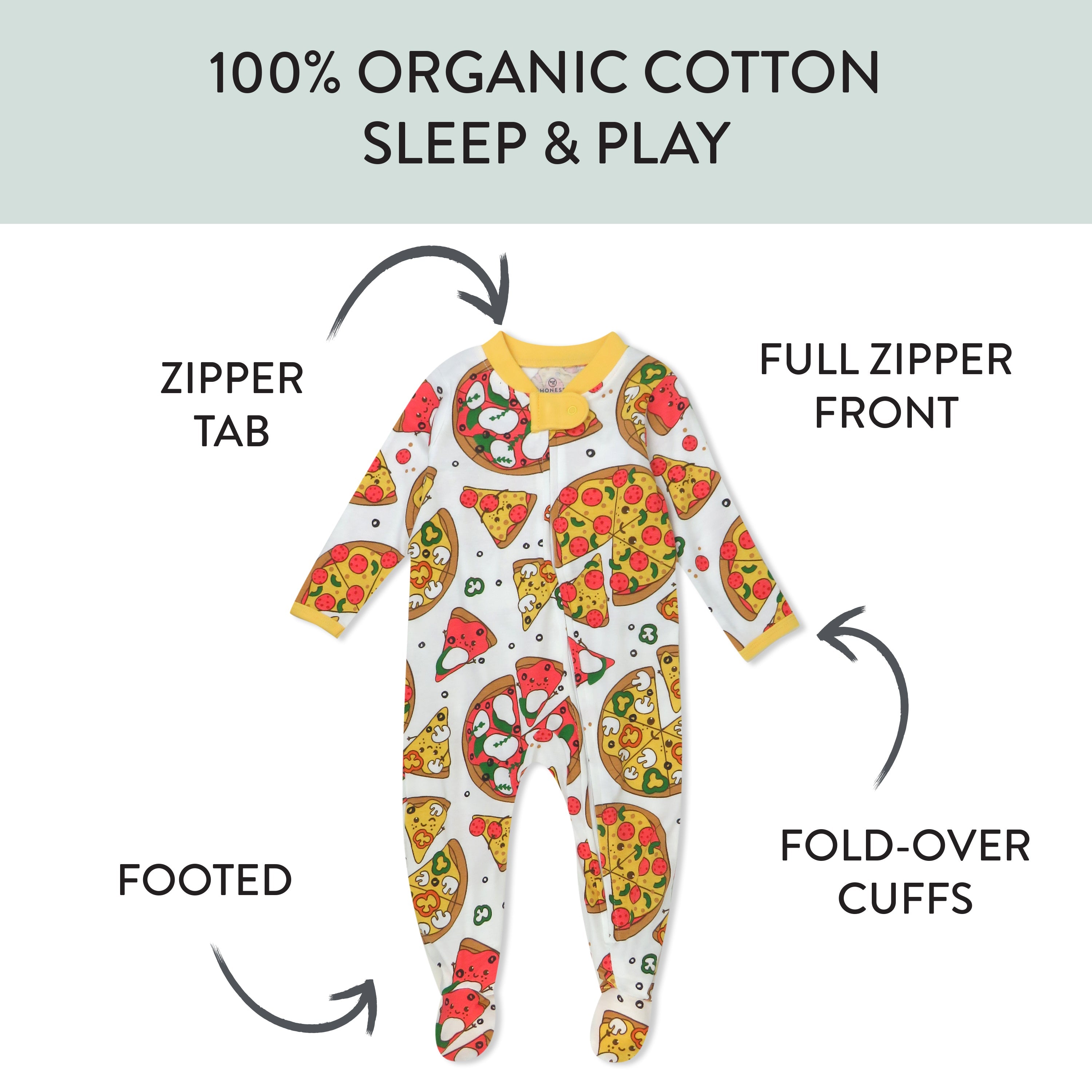 Organic Cotton Fun Foods Pajamas For Babies & Toddlers