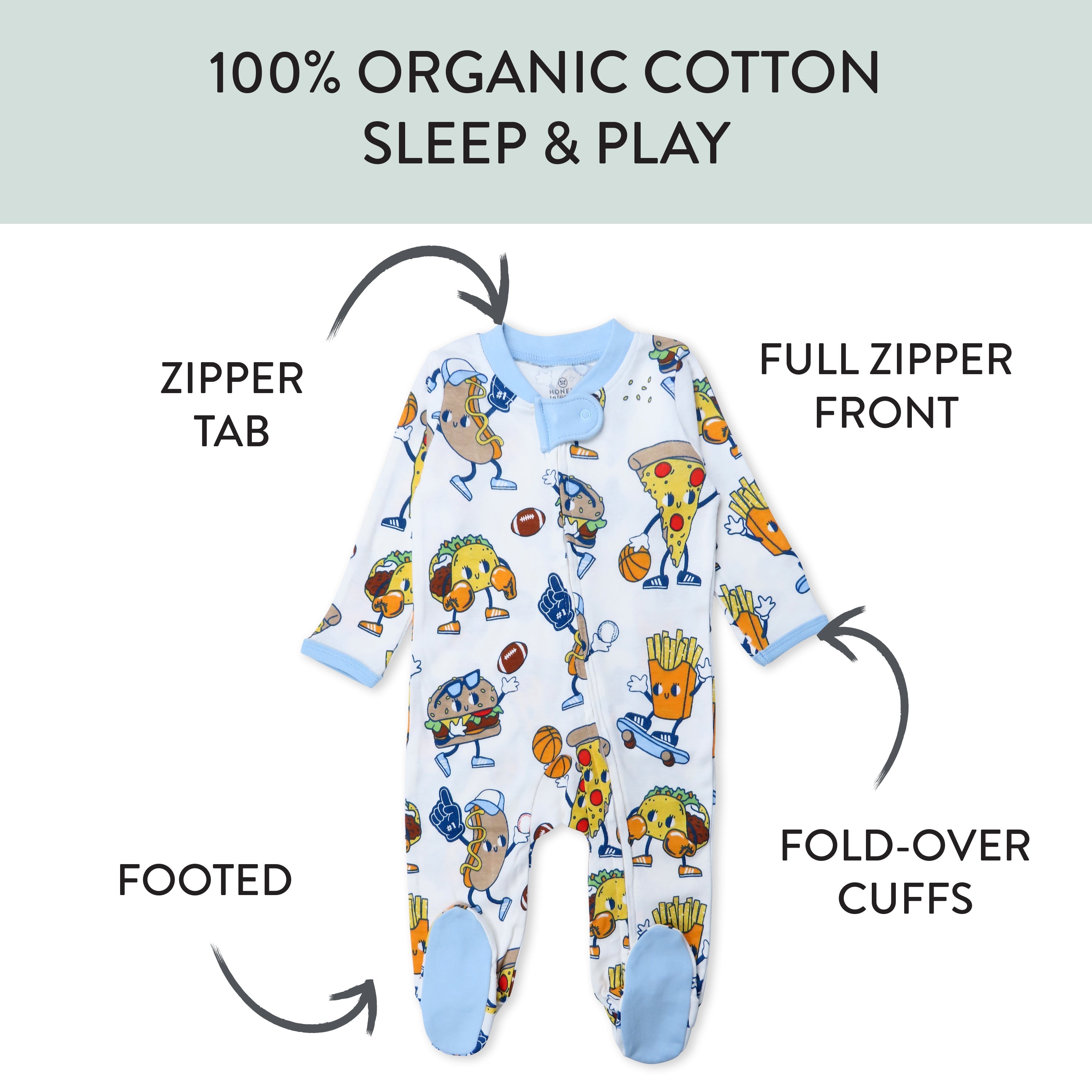 Organic Cotton Fun Foods Pajamas For Babies & Toddlers