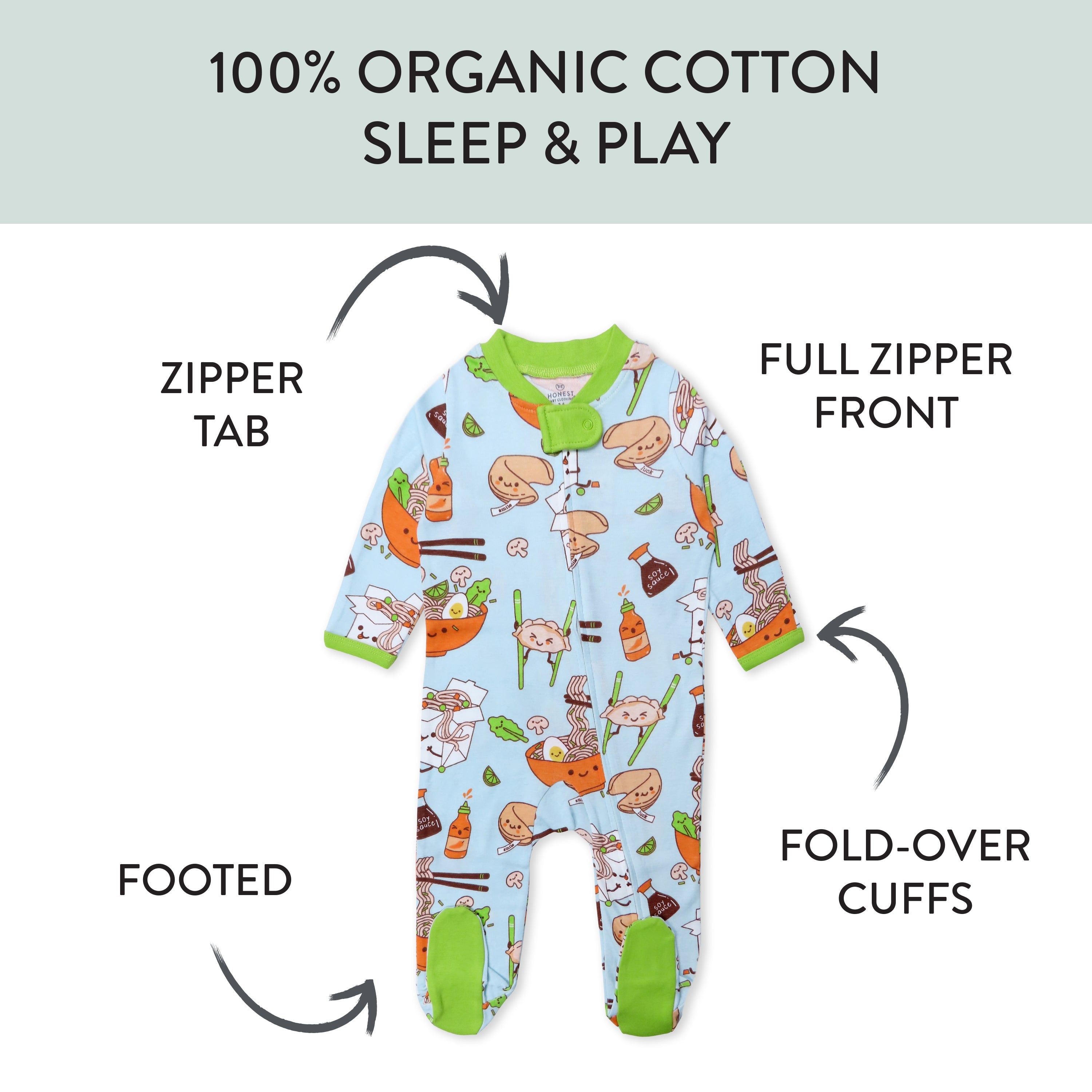 Organic Cotton Fun Foods Pajamas For Babies & Toddlers