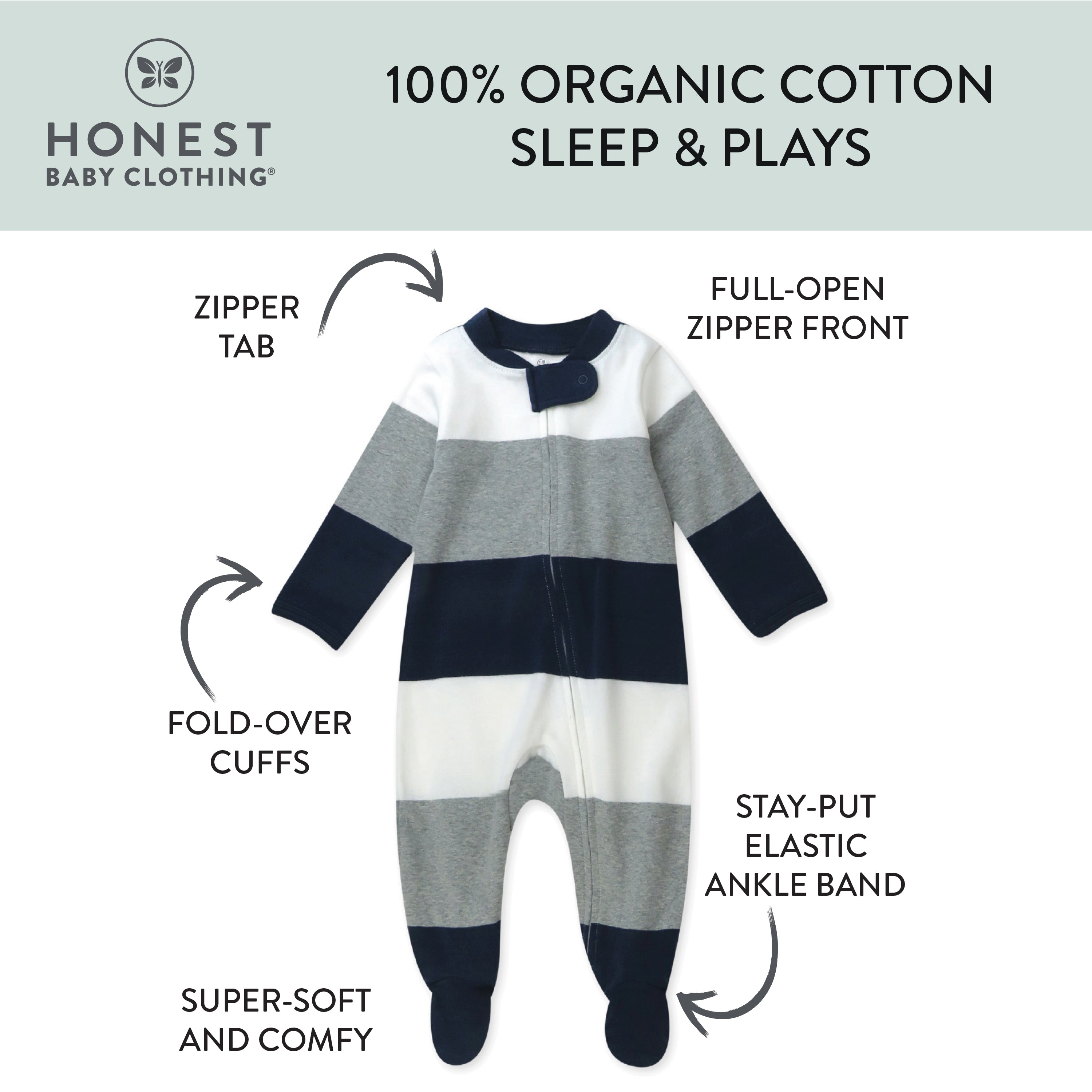 Organic Cotton Sleep & Plays