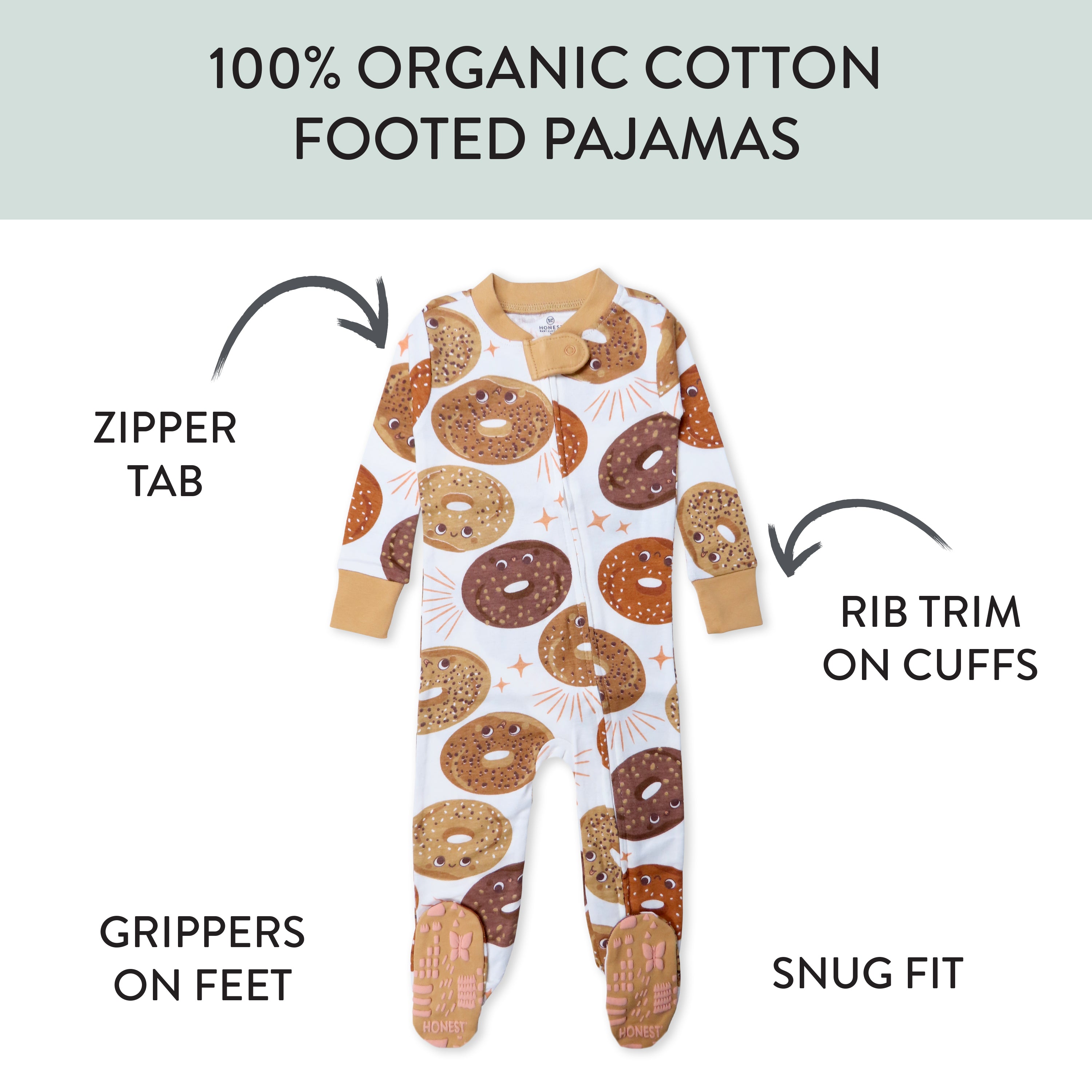 Organic Cotton Fun Foods Pajamas For Babies & Toddlers