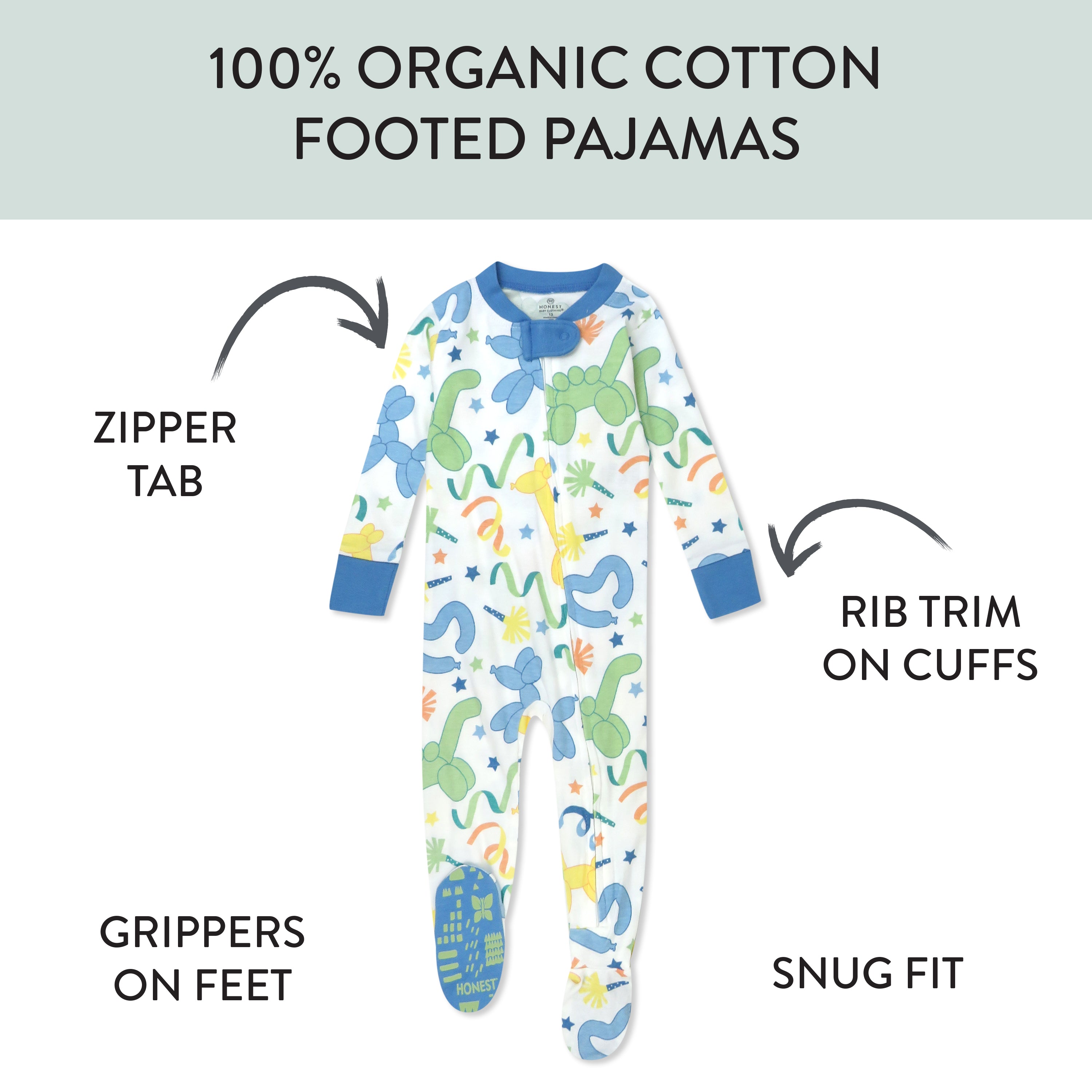 Organic Cotton Snug-Fit Footed Pajamas