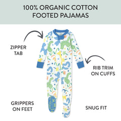 Organic Cotton Snug-Fit Footed Pajamas