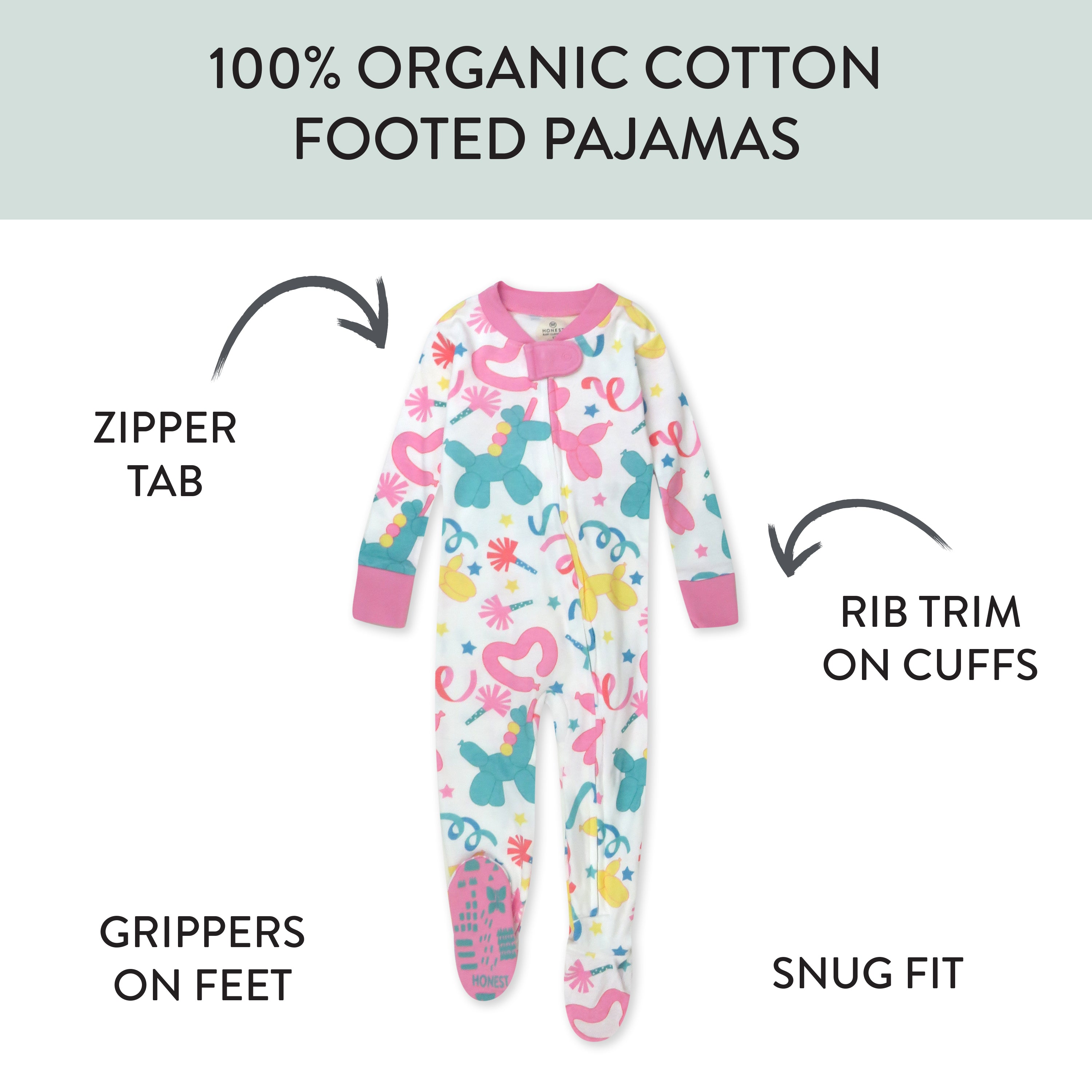 Organic Cotton Snug-Fit Footed Pajamas
