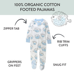 Organic Cotton Snug-Fit Footed Pajamas