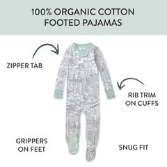 Organic Cotton Snug-Fit Footed Pajamas