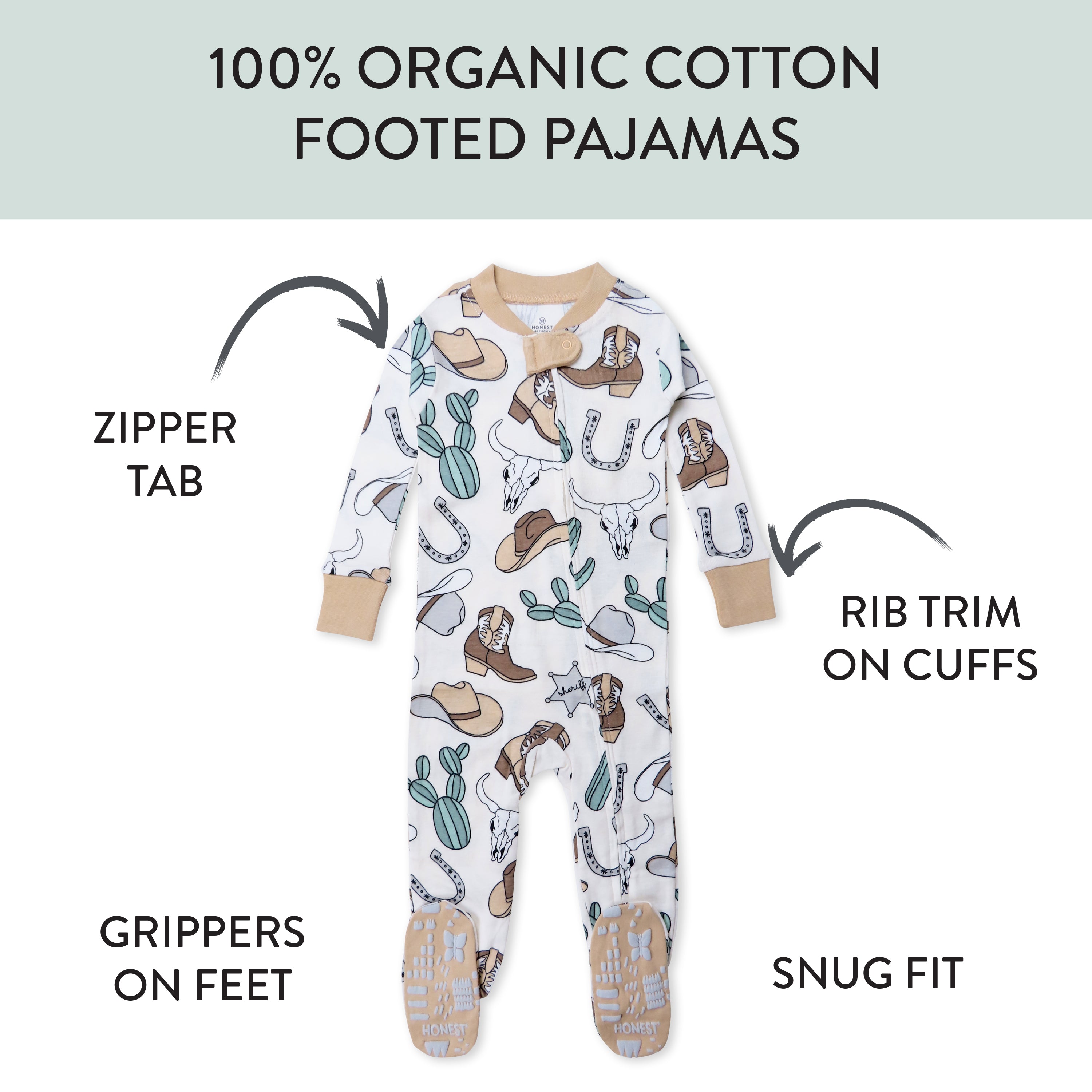 Organic Cotton Snug-Fit Footed Pajamas