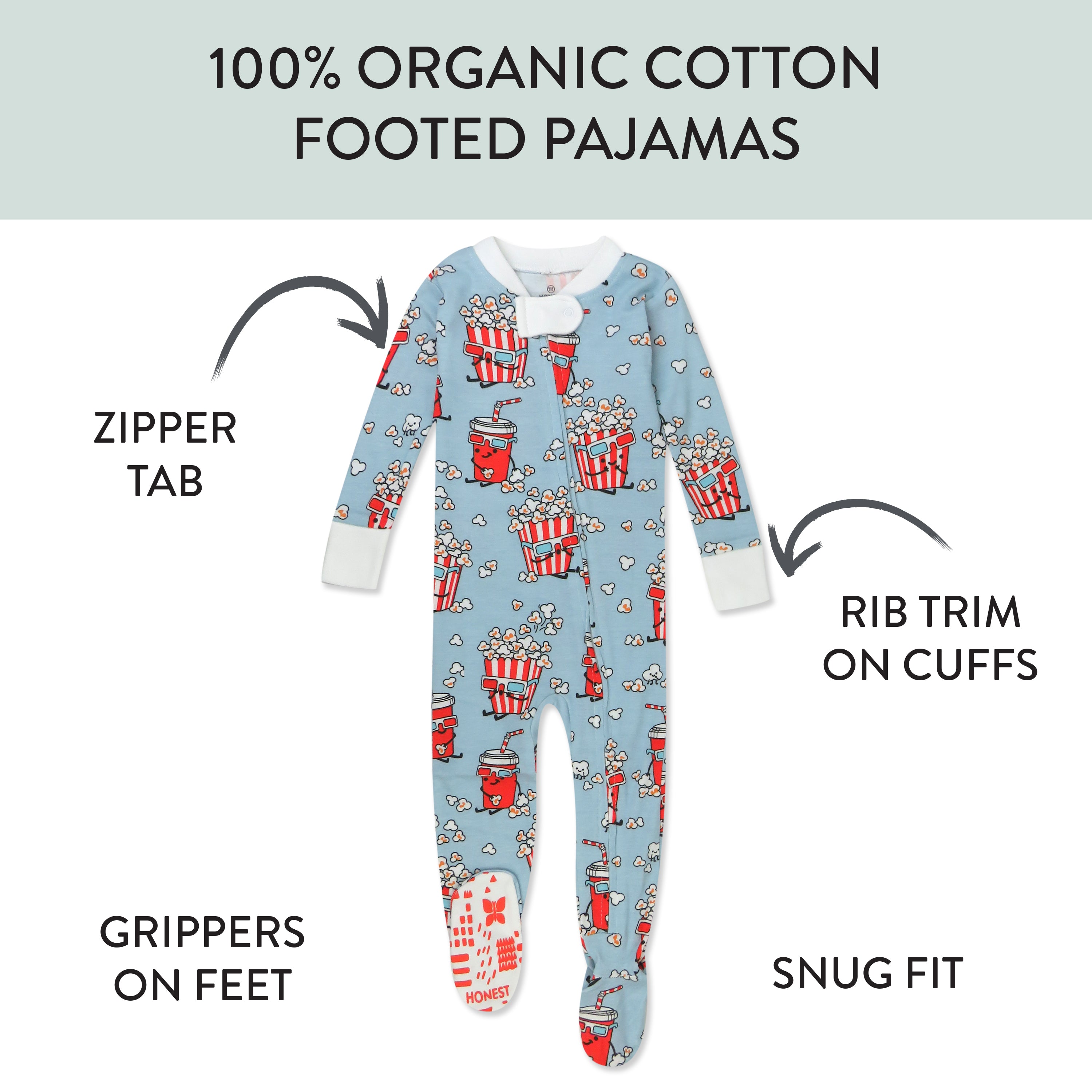 Organic Cotton Fun Foods Pajamas For Babies & Toddlers