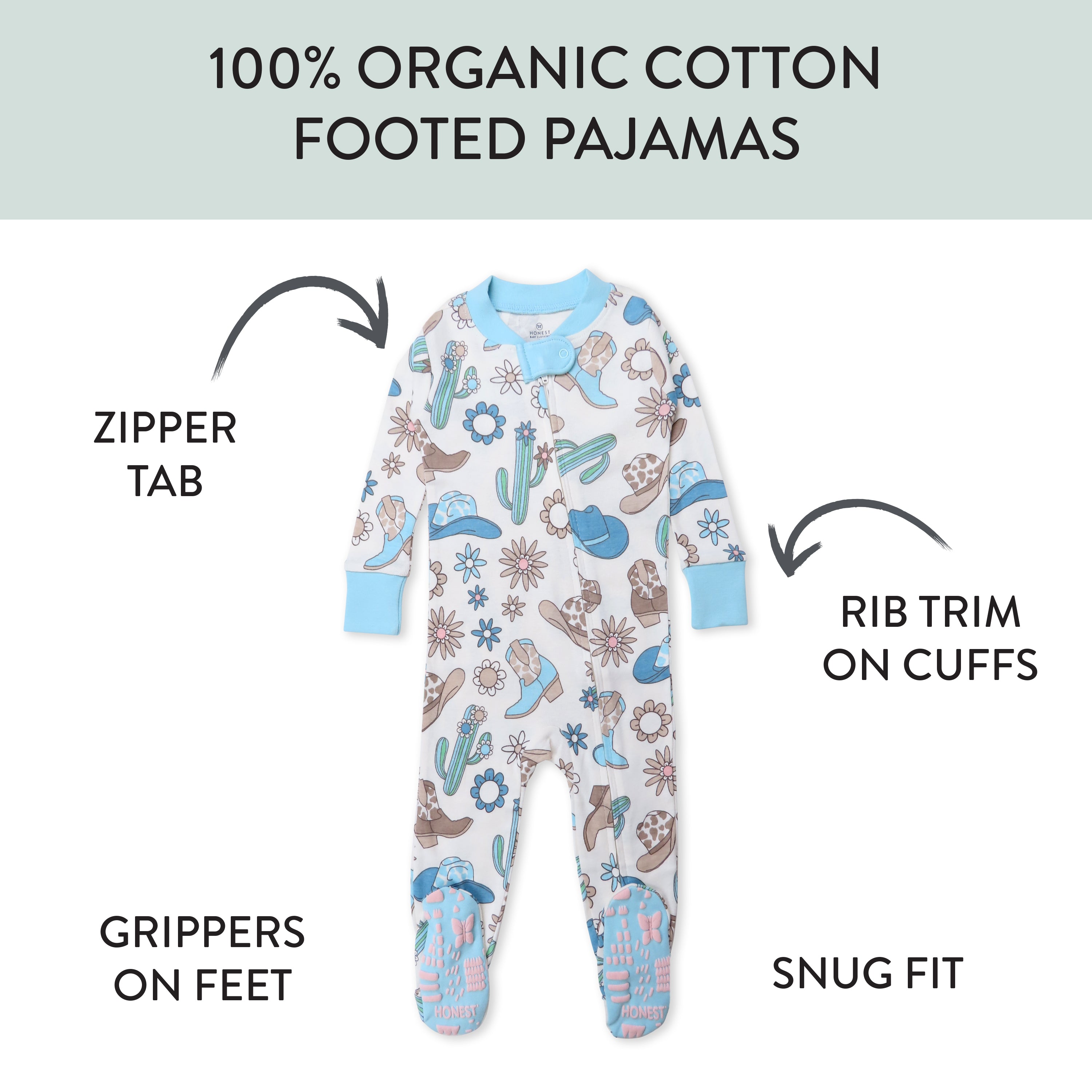 Organic Cotton Snug-Fit Footed Pajamas